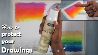 How to use Fixative amp reduce dusting from Drawings [upl. by Lowson]