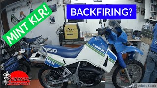 Weekend Garage Vlog Episode 42 1990 KLR 650 Backfiring fix [upl. by Medardas]