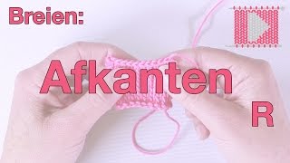 Afkanten rechtshandig  Leren Haken en Breien [upl. by Asseral499]