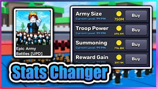 💥OP Epic Army Battles Script  Stats Changer [upl. by Eirrahs333]