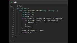 2486 Append Characters to String to Make Subsequence [upl. by Stratton]