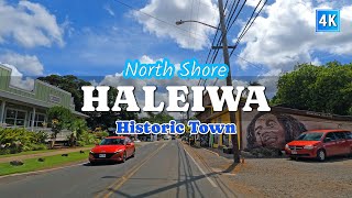 North Shore of Oahu Island ⛱️ Haleiwa Historic Town 🌴 Hawaii 4K Driving [upl. by Macgregor]