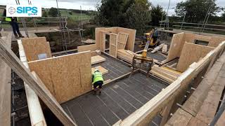 The SIPSClays Installation Team begin work at a SIPs self build in Ravensworth North Yorkshire [upl. by Eulau]