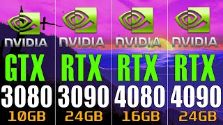 RTX 3080 vs RTX 3090 vs RTX 4080 vs RTX 4090  PC GAMES TEST [upl. by Gaby]