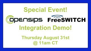 OpenSIPs and FreeSWITCH Integration demo [upl. by Ewart731]