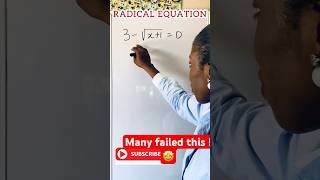 Discover How Best to solve Radical Equations viralmathshorts [upl. by Attevad]