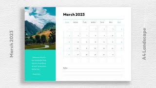 Printable March 2023 Calendar Template Free Download [upl. by Ekaterina528]