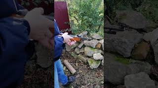 Chinese underlever air rifle kandar b3 shooting [upl. by Adnolay]