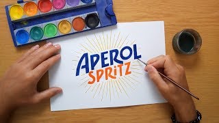 How to draw the Aperol Spritz logo  Come disegnare il logo di Aperol Spritz [upl. by Tabitha340]