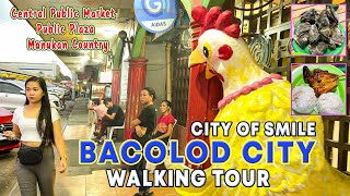 BACOLOD CITY City of Smile AFTERNOON WALK  From Central Public Market to Manukan Country [upl. by Annaigroeg646]