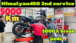 Himalyan450 5000km service5000km pe full service krva li for ladakhMost expensive breakpads😱 [upl. by Orth]