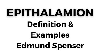 Epithalamion Meaning Summary Definition Examples Edmund Spensers Epithalamion Literary Term [upl. by Bonner150]