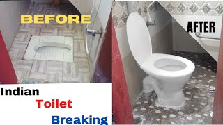 How To Indian Toilet Replace Western Toilet Installation [upl. by Codee547]