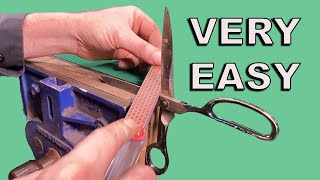 How To Sharpen Scissors  Very Easy  Right On 61 [upl. by Bodkin]