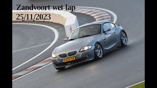 Vrij Rijden Zandvoort 25112023 wet lap 22596 BMW Z4 Coupe E86 30si [upl. by Anuqahs]