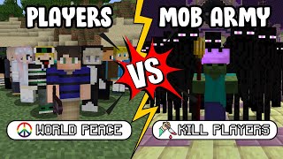 Minecraft but the MOB ARMY ATTACKS THE PLAYERS [upl. by Johnny]