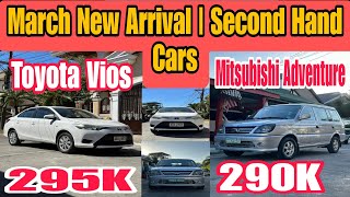 March New Arrival Toyota Vios 295k Mitsubishi Adventure 290k  Second Hand Cars [upl. by Nuaj]