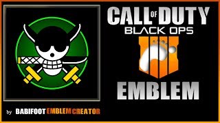 COD BO4 Emblem Tutorial  One Piece Zoro Jolly Roger  EASY [upl. by Japeth]