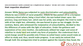 Bama’s experience is that of a victim of the caste system What kind of discrimination does Zitk [upl. by Nalac]