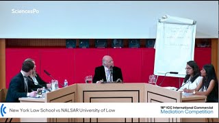 ICC Mediation Week Finals NY Law School vs NALSAR University of Law [upl. by Meeharbi]