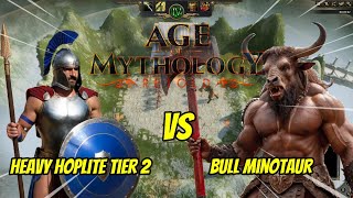 Heavy Hoplite VS Bull Minotaur  AoM Retold ageofmythologyretold [upl. by Airret141]