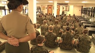 First Day Combat Training For Female US Marines  Forces TV [upl. by Ecarret]