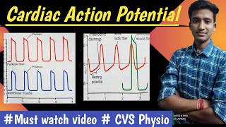 Cardiac Action Potential Cardiovascular System or CVS Physiology  in hindi Ashish Agrawal [upl. by Hsihsa]