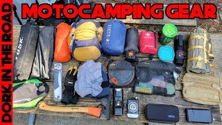 My 2022 Motorcycle Camping Gear List and How I Pack it On My KLR 650 [upl. by Naynek]