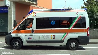 Bergamo White Cross ambulance  doctor car  compilation of 3 clips IT  7  862016 [upl. by Oetam]