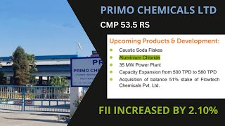 Primo Chemicals Ltd Upcoming Projects and Fundamental Analysis [upl. by Moyer]