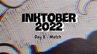 Inktober 2022  Day 8  Match art inktober dog [upl. by Hoo]