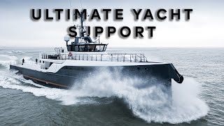 A FULL TOUR The Ultimate Yacht Support Vessel  Why Its Needed [upl. by Aimerej]