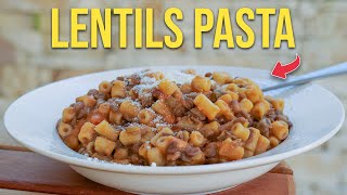 How to Make LENTILS PASTA Like an Italian  Vincenzos Plate [upl. by Oelak]