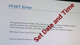 POST Error Real Time Clock Power Loss  Set time and date on hp prodesk pc [upl. by Ecertap]