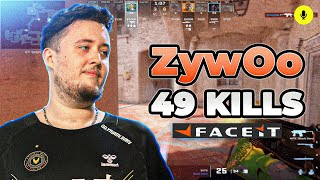 CS2 POV  ZywOo 49 KILLS Faceit Ranked with friends Inferno 4925 [upl. by Dnaleel]