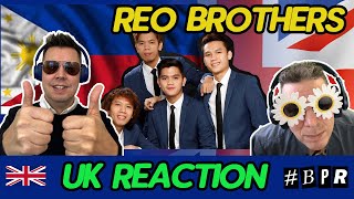 Reo Brothers  SeptemberLets Groove EWF Cover BRITS REACTION [upl. by Ferino398]