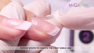 How To Tutorial French On Natural Nails With NuGenesis Nails Dipping Powder [upl. by Eissat]