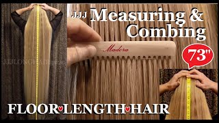 JJJ Measuring amp Combing Floor Length straight Hair [upl. by Swiercz]