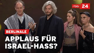 AntiIsraelParolen auf der Berlinale sorgen für scharfe Kritik [upl. by Hubble]