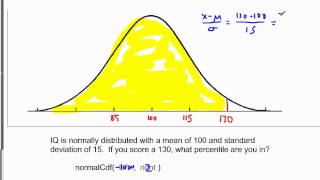 Computing percentile rankings for normal curves [upl. by Hickey531]