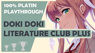 DOKI DOKI LITERATURE CLUB PLUS  100 PLATIN PLAYTHROUGH  WALKTHROUGH Trophy Guide deutschgerman [upl. by Kraska]