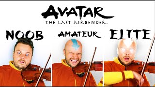 5 Levels of Avatar The Last Airbender on VIOLIN [upl. by Gary]