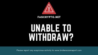 fascryptonet Review Unable to Withdraw Issue [upl. by Ahsikrats346]