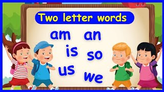 Two letter words in EnglishTwo letter sight words for preschoolSight wordsPhonics for kids [upl. by Notsle]