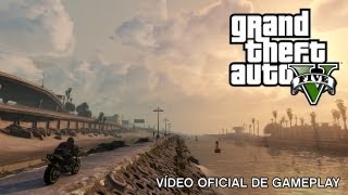 Grand Theft Auto V Vídeo oficial de gameplay [upl. by Yanej]