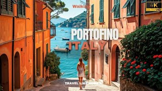 PORTOFINO Walking Tour  🇮🇹 ITALIAN Riviera  4K with Captions [upl. by Garey353]