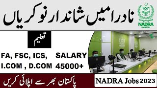 LATEST NADRA jobs in Pakistan 2023  Govt jobs in Pakistan 2023  JOBS HUB [upl. by Elma]