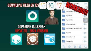 DOWNLOAD FILZA ESCAPED ON IPHONE 🔥 DOPAMINE JAILBREAK  2024 WORKING IOS14151617 [upl. by Zimmer638]