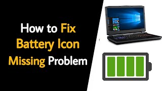 How to Fix Battery Icon Not Showing in Taskbar  Battery Icon Disappeared From Taskbar [upl. by Ikiv549]