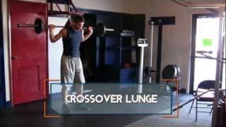 Crossover Lunge  How to do Barbell Crossover Lunges [upl. by Banerjee]